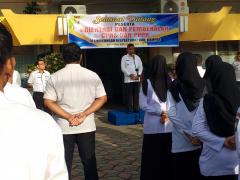 Bupati Kampar Pimpin Apel Orientasi dan Pembekalan CPNS dan PPPK Tahun 2025 di Inspektorat